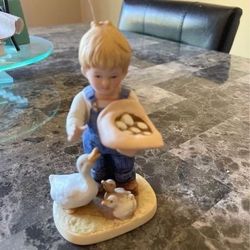 Denim days little farm boy figurine