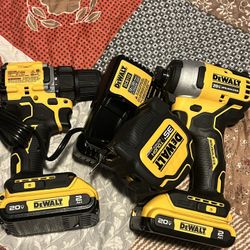 Impact Drill Charger Two Batteries 