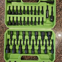Brand new 39 pcs impact grade 1/4" hex nut drivers SAE & Metric in hard carrying case