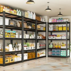 5Tier Adjustable Metal Shelf, Storage Rack .Garage Shelves Heavy Duty Garage Shelving35.6*16*72inch