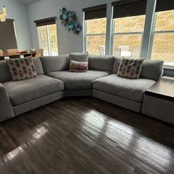 Modern Sectional Sofa – Like New, Storage & USB Charging | Moving Sale