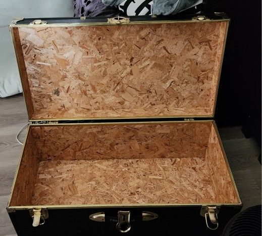 Wood Storage Locker Steamer Trunk