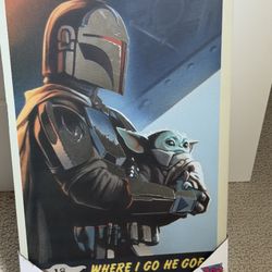 Boba Fett and Grogu  Frame Painting 