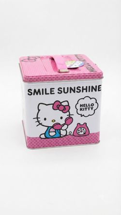 ​Hello Kitty Stackable Metal Storage Tin – Pink Polka Dot Design – Collectible