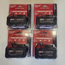 Milwaukee M18 XC5.0 Batteries 65 Each 