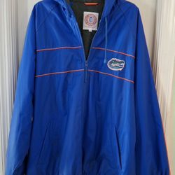 FLORIDA GATORS WARM HOODED LINED ZIP UP COLD WEATHER JACKET SIZE XL 