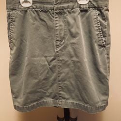 Vintage Y2K Size 8 Calvin Klein Green Khaki Skirt 