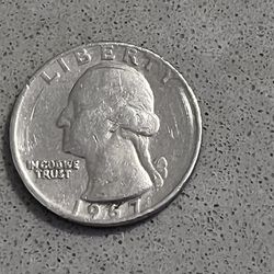 1967 Liberty Washington Quarter Dollar US
