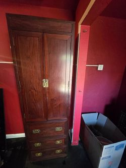 Solid Wood Armoire / Storage Cabinet – $300