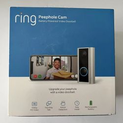 Ring Peephole Camera Video Doorbell - Satin Nickel *NEW OPEN BOX*