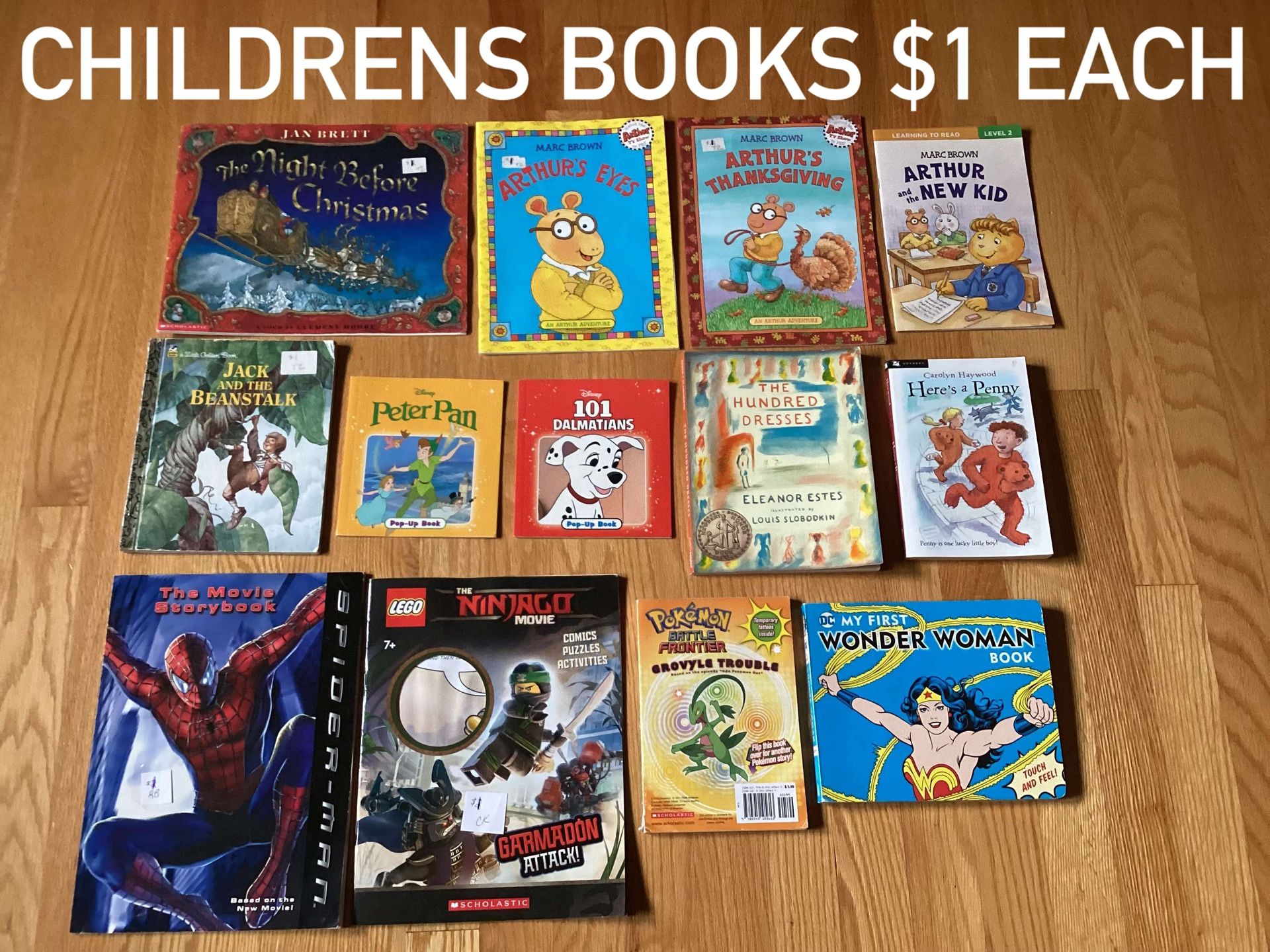 CHILDRENS BOOKS SEE BOTH PICTURES, PRICED AS MARKED