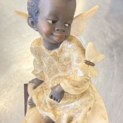 Giuseppe Armani Angel With Butterfly Black African Xrare 