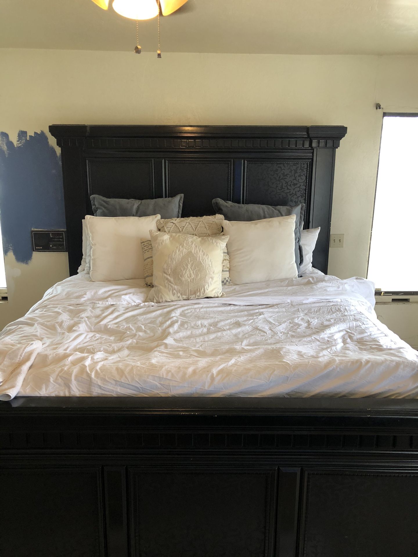 Bed with nightstand