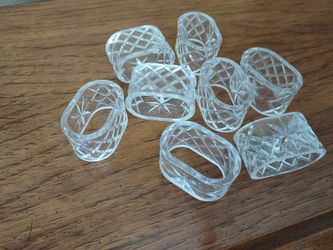 Clear Crystal Plastic Napkin Rings