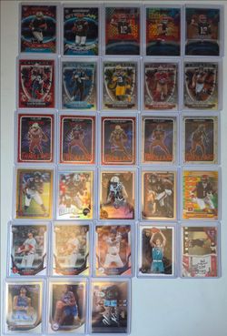 Lot of 100 sports cards football, baseball, and basketball