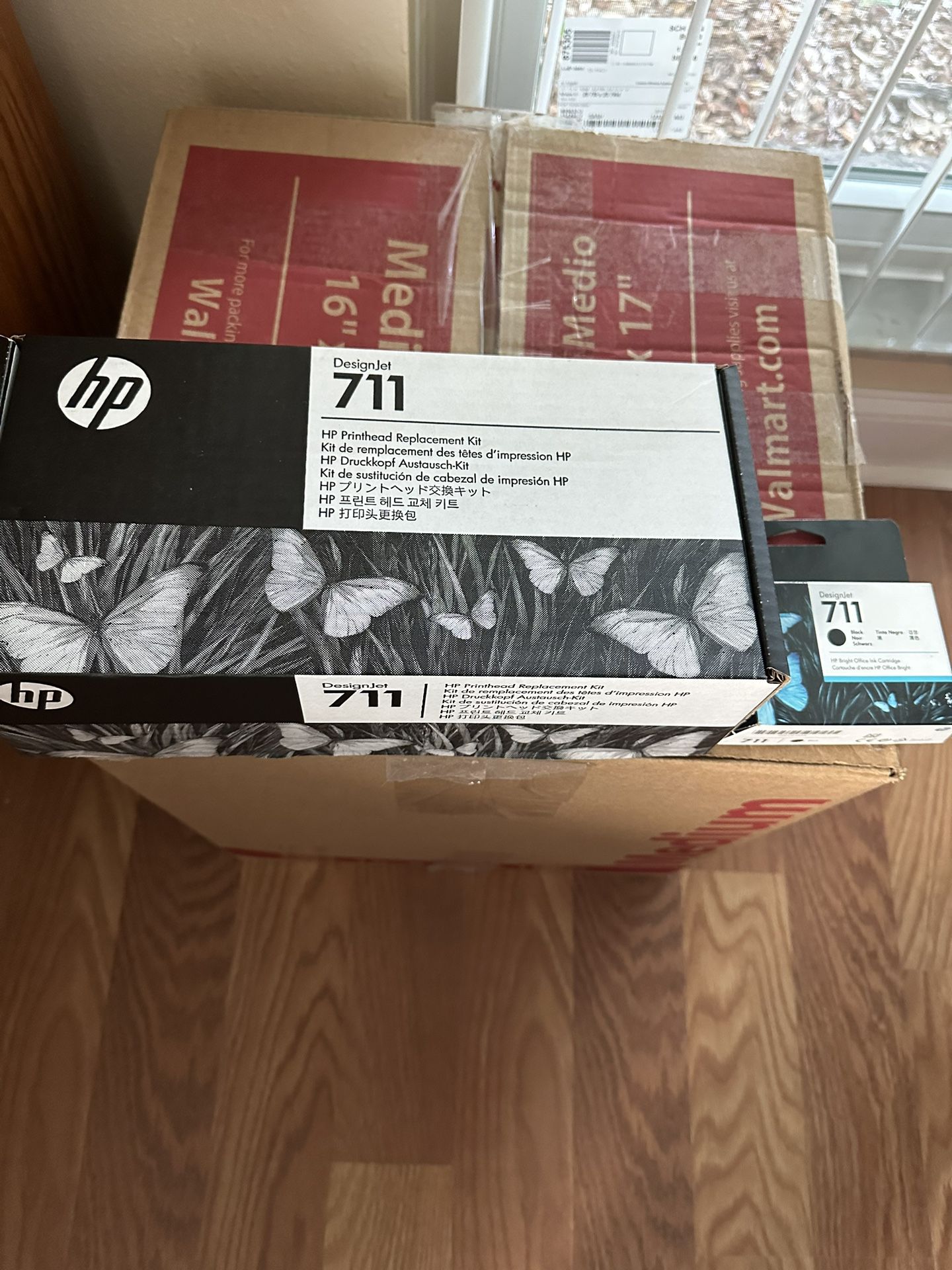 HP Designjet Oem 711 Replacement Head With Ink Plus Large Capacity Black Cartridge 