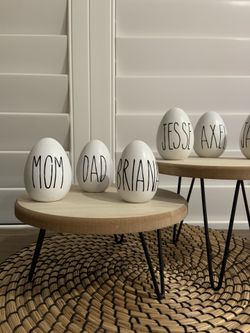 Personalized wooden eggs
