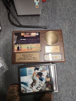Nolan Ryan Plaque- Psa Auto With Papers
