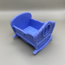 Fisher Price Loving Family Dollhouse Furniture Nursery Blue Baby Boy Doll Crib Cradle