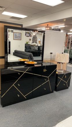 New bed dresser mirror night stand