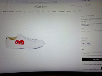 CDG Men’s PLAY shoes limited
