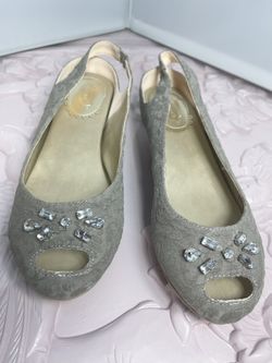 Joyfolie 2015 Embellished Mia Flats In Dove Jacquard Women’s 7