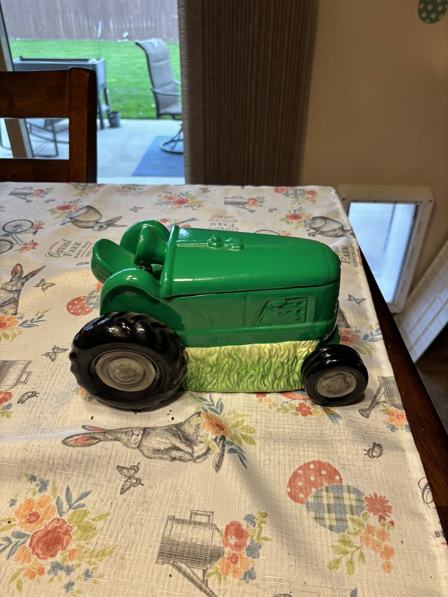 Garden Tractor Cookie Jar