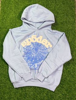Sky blue sp5der hoodies