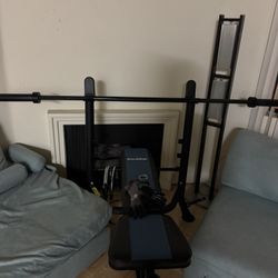 DONOW Olympic Weight Bench with Squat Rack