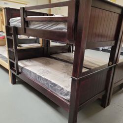 Bunk Bed Twin Over Twin Mattress Deluxe Brand Include