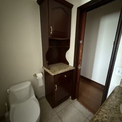 Bathroom Cabinet & Toilet 