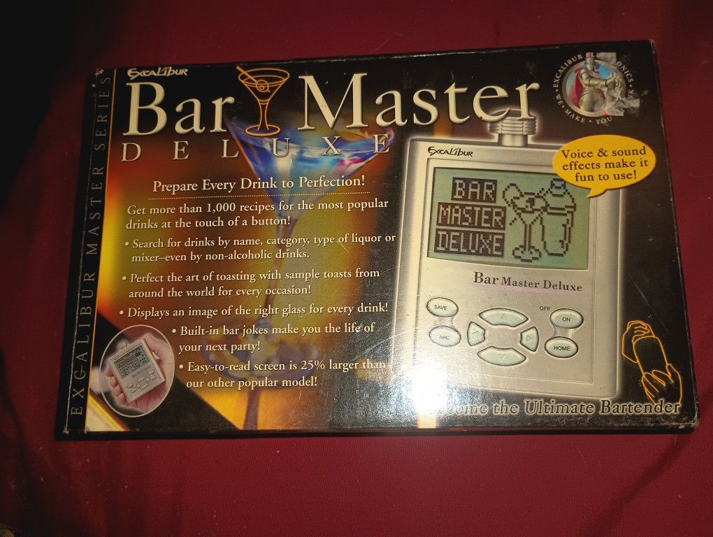 Bar Master Drink Recipes And Bar Joke Machine!!! Brand New In Box