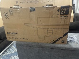 MSI G272QPF, 27" Gaming Monitor, 2560 x 1440 (QHD), Rapid IPS, 1ms, 170Hz, G-Sync Compatible, HDR Ready, HDMI, Displayport, Tilt, Swivel, Height Adjus