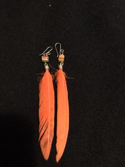 Feather earrings three colors