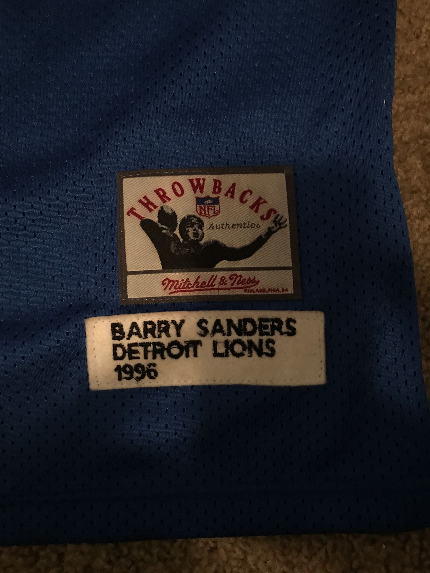 Barry Sanders throwback jersey 1996
