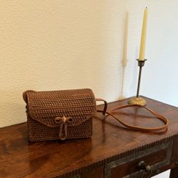 Wicker Messenger Purse (New)