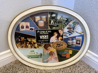 Vintage Richardson-Merrell 75th Anniversary Vicks Tray - Advertising Serving Tray OBO