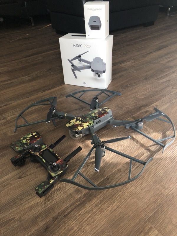 Selling my DJI Mavic Pro with Extra battery, Propeller Bumpers and custom graphics