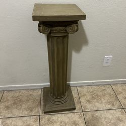 Roman-Style Ionic Column Pedestal Plant Stand