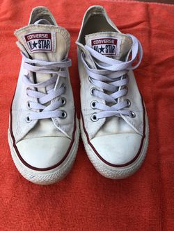 Converse White Sneakers Size 7 1/2