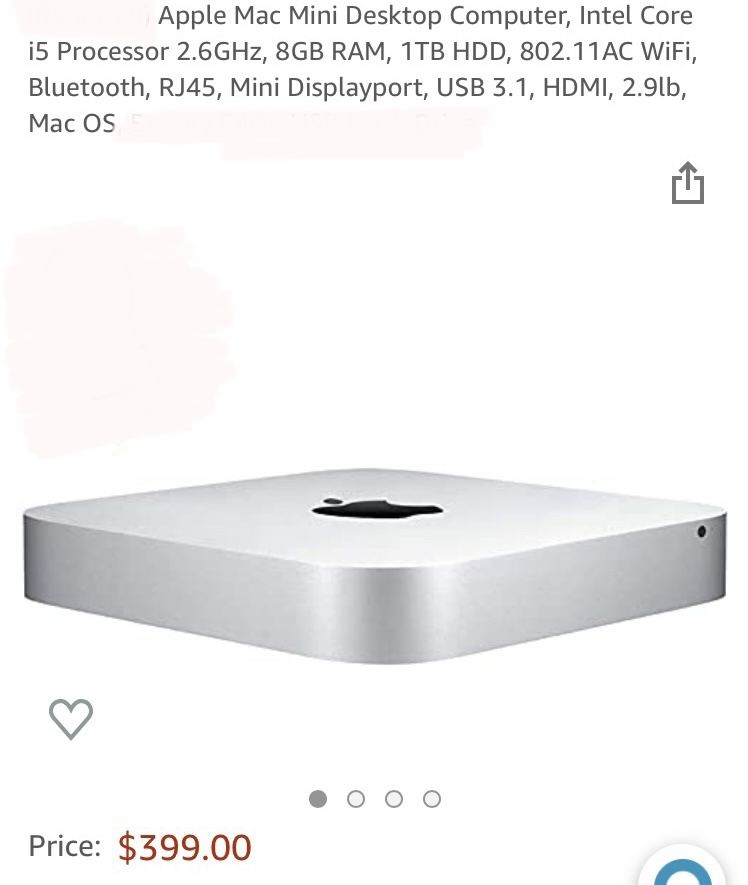 Mac mini 8GB 1TB i5（2.6Ghz） Apple Mac mini A1347 Desktop Core i5