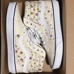 Vans Yellow W/ Flowers