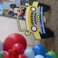 Mickey Mouse And Mickey Mouse Jeep Cutout Thumbnail