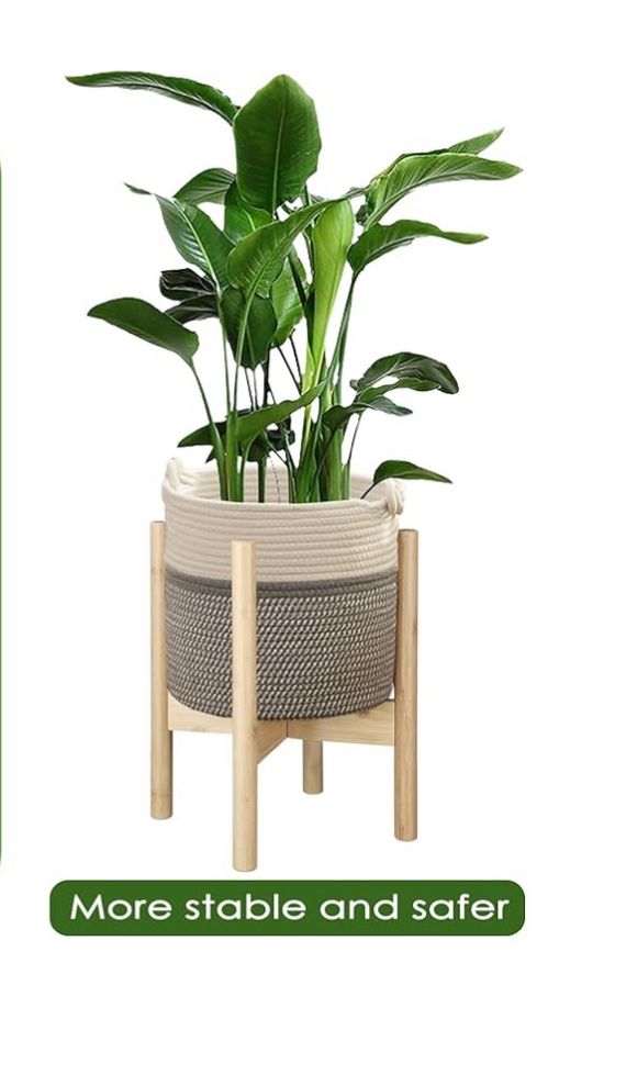 Pot Rattan Plant Stand Planter with Stand, Tall R(46)