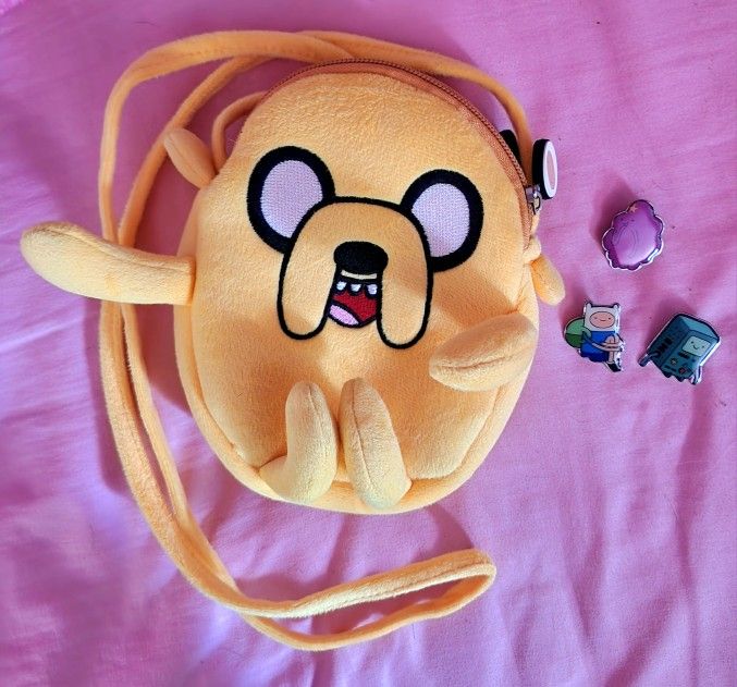 Adventure Time Jake The Dog Plush Bag (With Pins!!)