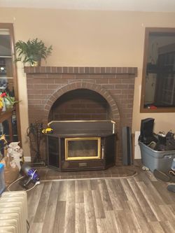Wood burning stove fireplace