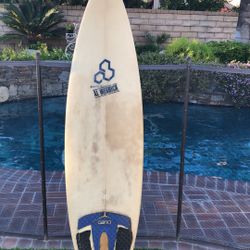  AL MERRICK 6’1” THREE Fin Custom Surfboard 