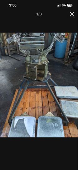 Hopkins 4 Color 4 Station  Screen Printing Press