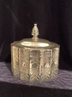 Vintage 1991 Godinger Silver Plated Jewelry/Trinket Box With Lid
