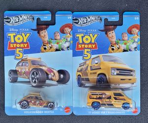 Hot Wheels Silver Series Toy Story Volkswagen Beetle and '77 Dodge Van 2/$12